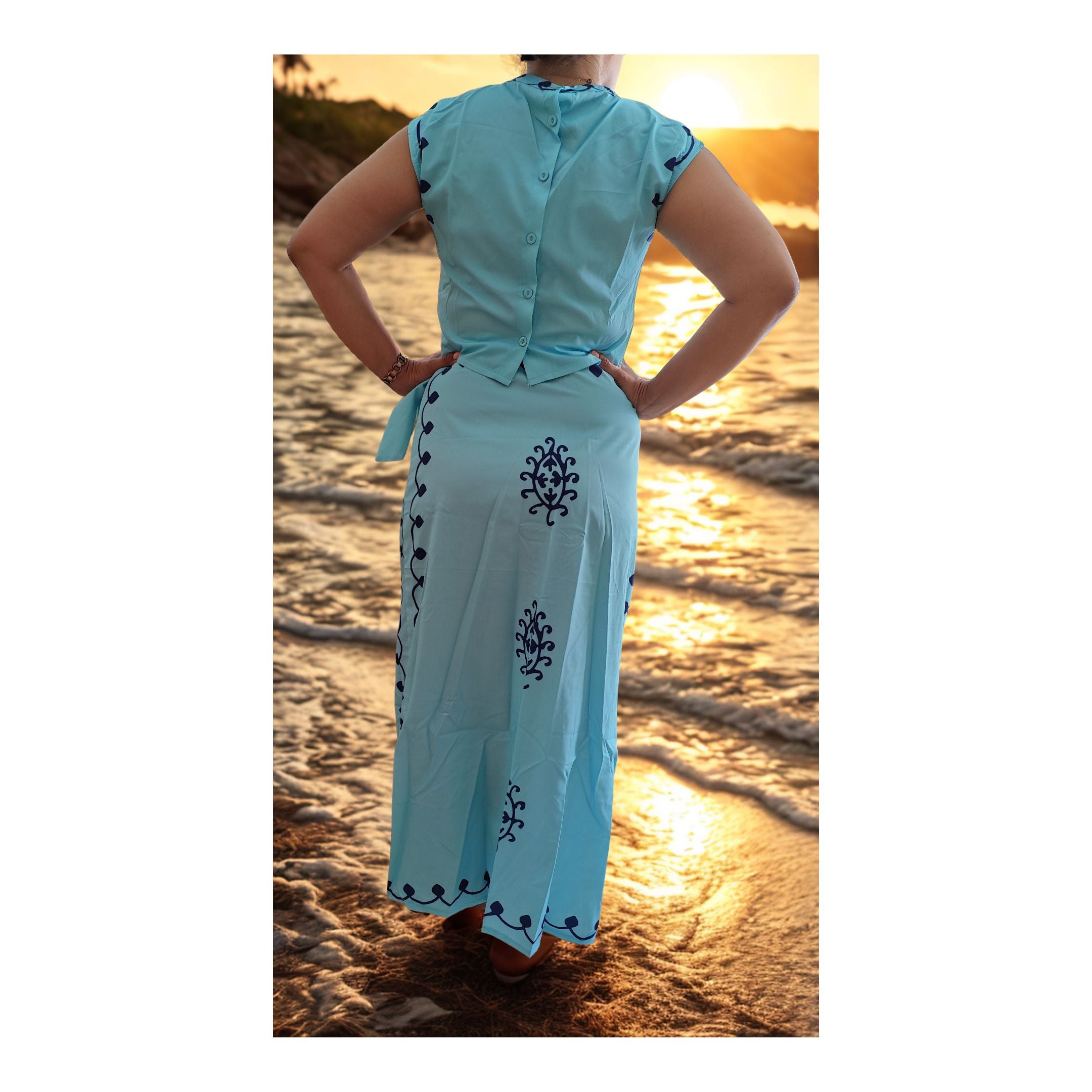 Conjunto Nelly turquesa