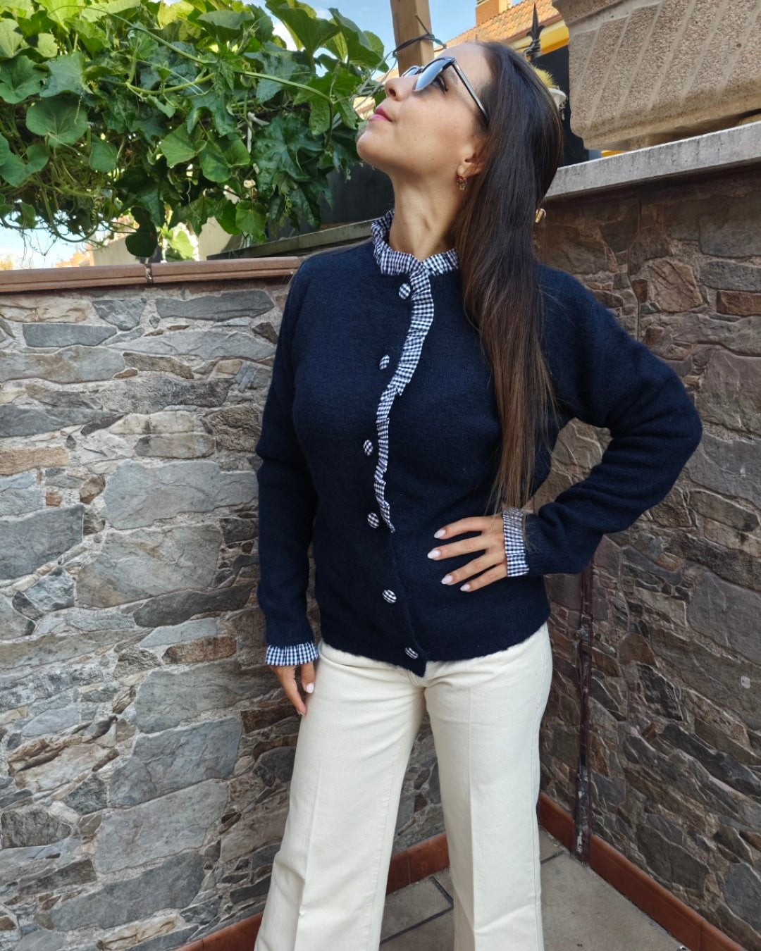 Cárdigan Rebeca azul