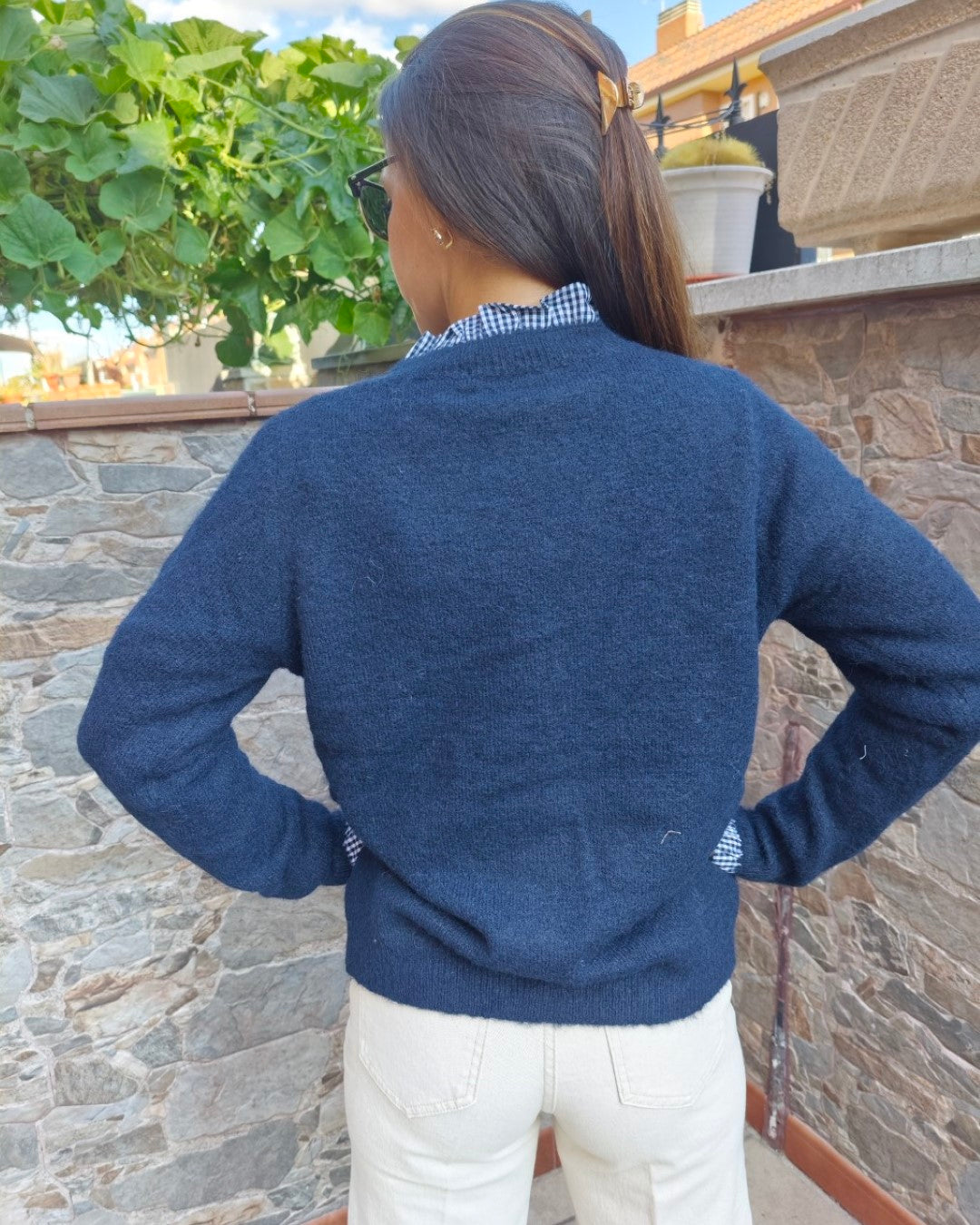 Cárdigan Rebeca azul